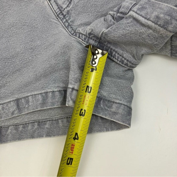 Anthropologie Pilcro Lace Up Back Denim Shorts Women's Size 25 Gray Stretch - Picture 13 of 13